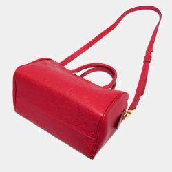 مملوكة مسبقًا Louis Vuitton Empreinte Speedy Bandlier 25NM Shoulder Bag Cerise Red Color