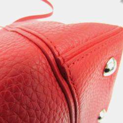 Pre Owned Louis Vuitton Parnassea Rockit PM Red Leather Shoulder Bag