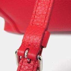 Pre Owned Louis Vuitton Parnassea Rockit PM Red Leather Shoulder Bag