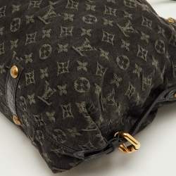 Pre Owned Louis Vuitton Cabby GM Black Monogram Denim and Leather Neo Tote