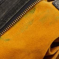 Pre Owned Louis Vuitton Cabby GM Black Monogram Denim and Leather Neo Tote