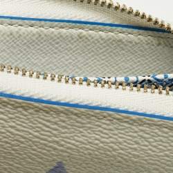 Pre Owned Louis Vuitton Zippy Blue Monogram Giant By The Pool Canvas Coin Purse