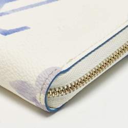 Pre Owned Louis Vuitton Zippy Blue Monogram Giant By The Pool Canvas Coin Purse