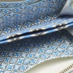 Pre Owned Louis Vuitton Zippy Blue Monogram Giant By The Pool Canvas Coin Purse