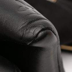 Pre Owned Louis Vuitton Black Monogram Embossed Puffy Lambskin Coussin PM