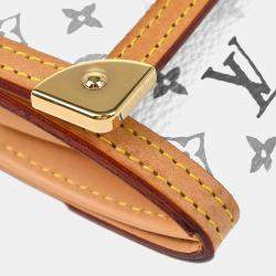 Pre Owned Louis Vuitton Porte Monnaie Plat White Multicolor Monogram Multicolore Canvas Wallet