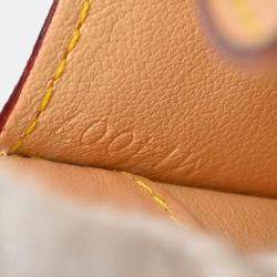 Pre Owned Louis Vuitton Porte Monnaie Plat White Multicolor Monogram Multicolore Canvas Wallet