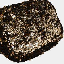 مملوكة مسبقًا Louis Vuitton Gold Black Mini Noe Rococo All Sequin Bag