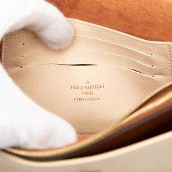 Pre Owned Louis Vuitton Brown Bicolor Leather MyLockMe Chain Pochette