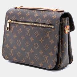 Pre Owned Louis Vuitton Brown Monogram Pochette Metis