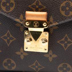 Pre Owned Louis Vuitton Brown Monogram Pochette Metis