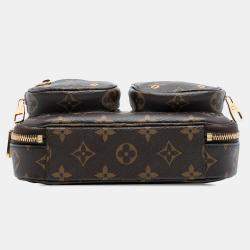 Pre Owned Louis Vuitton Brown Monogram Utility Satchel