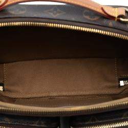 Pre Owned Louis Vuitton Brown Monogram Utility Satchel