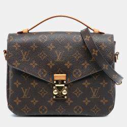 Pre Owned Louis Vuitton Brown Monogram Pochette Metis