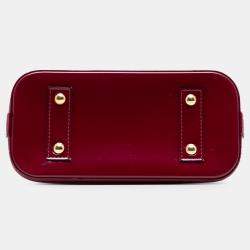 Pre Owned Louis Vuitton Red Monogram Vernis Alma BB