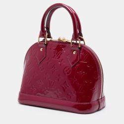 Pre Owned Louis Vuitton Red Monogram Vernis Alma BB