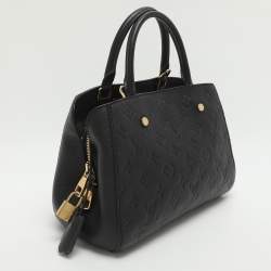 مملوكة مسبقًا Louis Vuitton Montaigne BB Black Monogram Empreinte Leather Bag