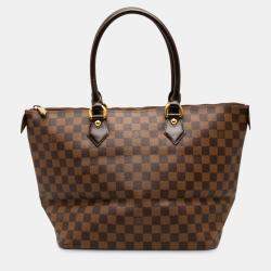 Pre Owned Louis Vuitton Brown Damier Ebene Saleya MM