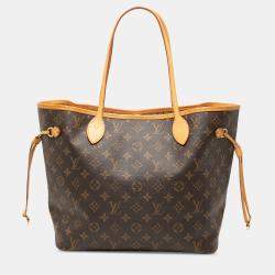 Pre Owned Louis Vuitton Brown Monogram Neverfull MM