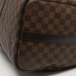 Pre Owned Louis Vuitton Keepall Bandouliere 45 Damier Ebene Canvas Bag
