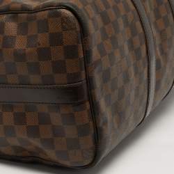 Pre Owned Louis Vuitton Keepall Bandouliere 45 Damier Ebene Canvas Bag