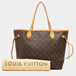 Pre Owned Louis Vuitton Brown Monogram Neverfull MM
