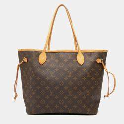 Pre Owned Louis Vuitton Brown Monogram Neverfull MM