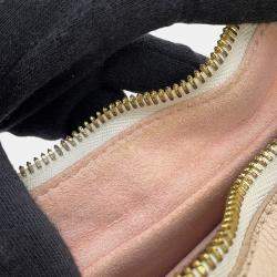 Pre Owned Louis Vuitton Bagatelle Nm Rose Beige Monogram Empreinte Leather