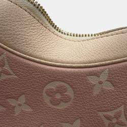 Pre Owned Louis Vuitton Bagatelle Nm Rose Beige Monogram Empreinte Leather