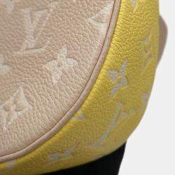 Pre Owned Louis Vuitton Bagatelle Nm Rose Beige Monogram Empreinte Leather