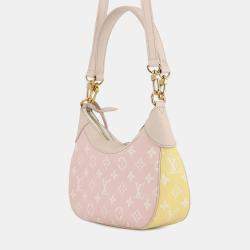 Pre Owned Louis Vuitton Bagatelle Nm Rose Beige Monogram Empreinte Leather