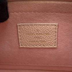 Pre Owned Louis Vuitton Bagatelle Nm Rose Beige Monogram Empreinte Leather