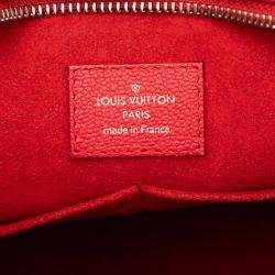 Pre Owned Louis Vuitton Red Monogram Very Leather Very Zipped
