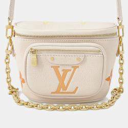Pre Owned Louis Vuitton Mini Bumbag Ivory Monogram Empreinte Leather By The Pool