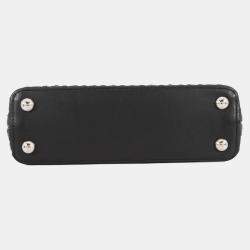 Pre Owned Louis Vuitton Capucines Noir/White Leather Size BB