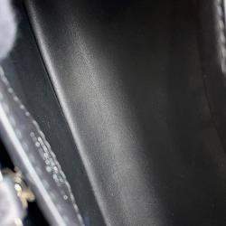 Pre Owned Louis Vuitton Capucines Noir/White Leather Size BB