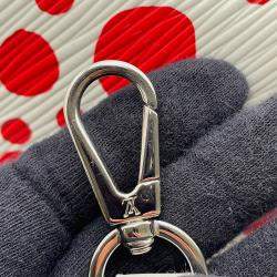 مملوكة مسبقًا حقيبة ميني لوي فيتون مونوغرام LV x YK 2023 كلوني جلد إيبي أبيض/أحمر إنفينيتي دوت