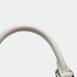 مملوكة مسبقًا حقيبة ميني لوي فيتون مونوغرام LV x YK 2023 كلوني جلد إيبي أبيض/أحمر إنفينيتي دوت