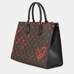 Pre Owned Louis Vuitton Fall In Love Onthego Red Monogram Size MM