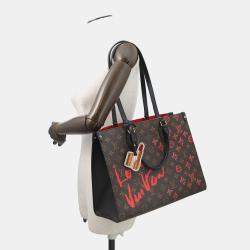 Pre Owned Louis Vuitton Fall In Love Onthego Red Monogram Size MM