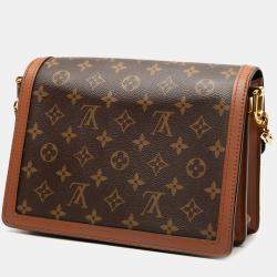 Pre Owned Louis Vuitton Brown Monogram Reverse Dauphine MM