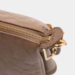 Pre Owned حقيبة لوي فيتون كوسين مونوجرام جلد الحمل منفوخة بنية متوسطة