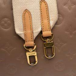 Pre Owned حقيبة لوي فيتون كوسين مونوجرام جلد الحمل منفوخة بني ة متوسطة