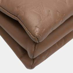 Pre Owned حقيبة لوي فيتون كوسين مونوجرام جلد الحمل منفوخة بنية متوسطة