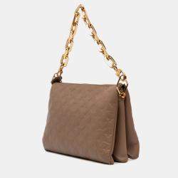 Pre Owned حقيبة لوي فيتون كوسين مونوجرام جلد الحمل منفوخة بنية متوسطة