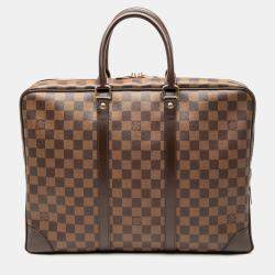 Pre Owned Louis Vuitton Brown Damier Ebene Porte Documents Voyage PM