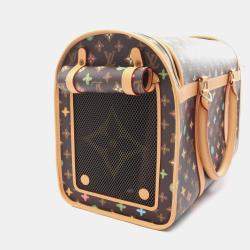 Pre Owned Louis Vuitton Sac Chiyan Nm Handbag Pvc-Coated Canvas And Leather Brown/Multicolor