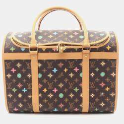 Pre Owned Louis Vuitton Sac Chiyan Nm Handbag Pvc-Coated Canvas And Leather Brown/Multicolor