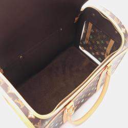 Pre Owned Louis Vuitton Sac Chiyan Nm Handbag Pvc-Coated Canvas And Leather Brown/Multicolor