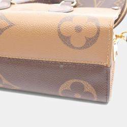 Pre Owned حقيبة لوي فويتون أون ذا جو مونوغرام جيانت ريفيرس قماش مغلف بني